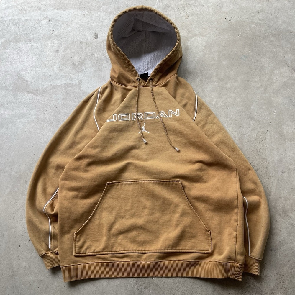 Vintage 2005 Air Jordan 20th Anniversary Hoodie Size Large Wheat Basketball
